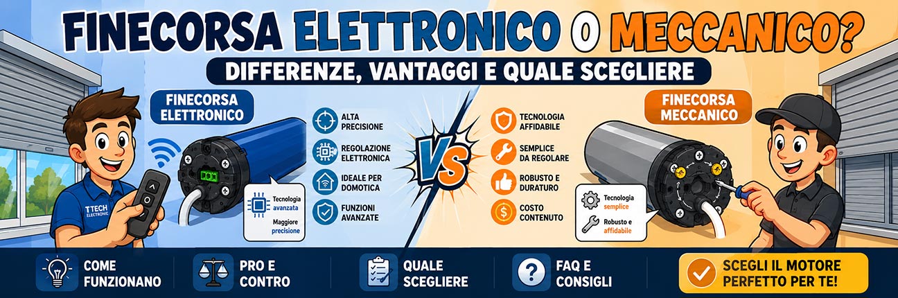 Finecorsa elettronico o meccanico? Differenze, vantaggi e quale scegliere
