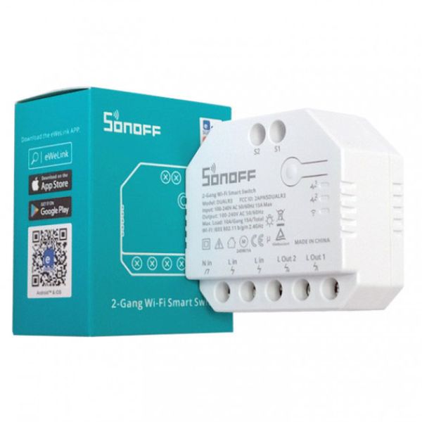 Relè wifi SONOFF DUAL R3 per automazione domestica tapparelle e tende