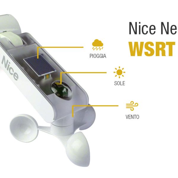 Anemometro Vento Sole Pioggia NICE NEMO WSRT per tende e tapparelle