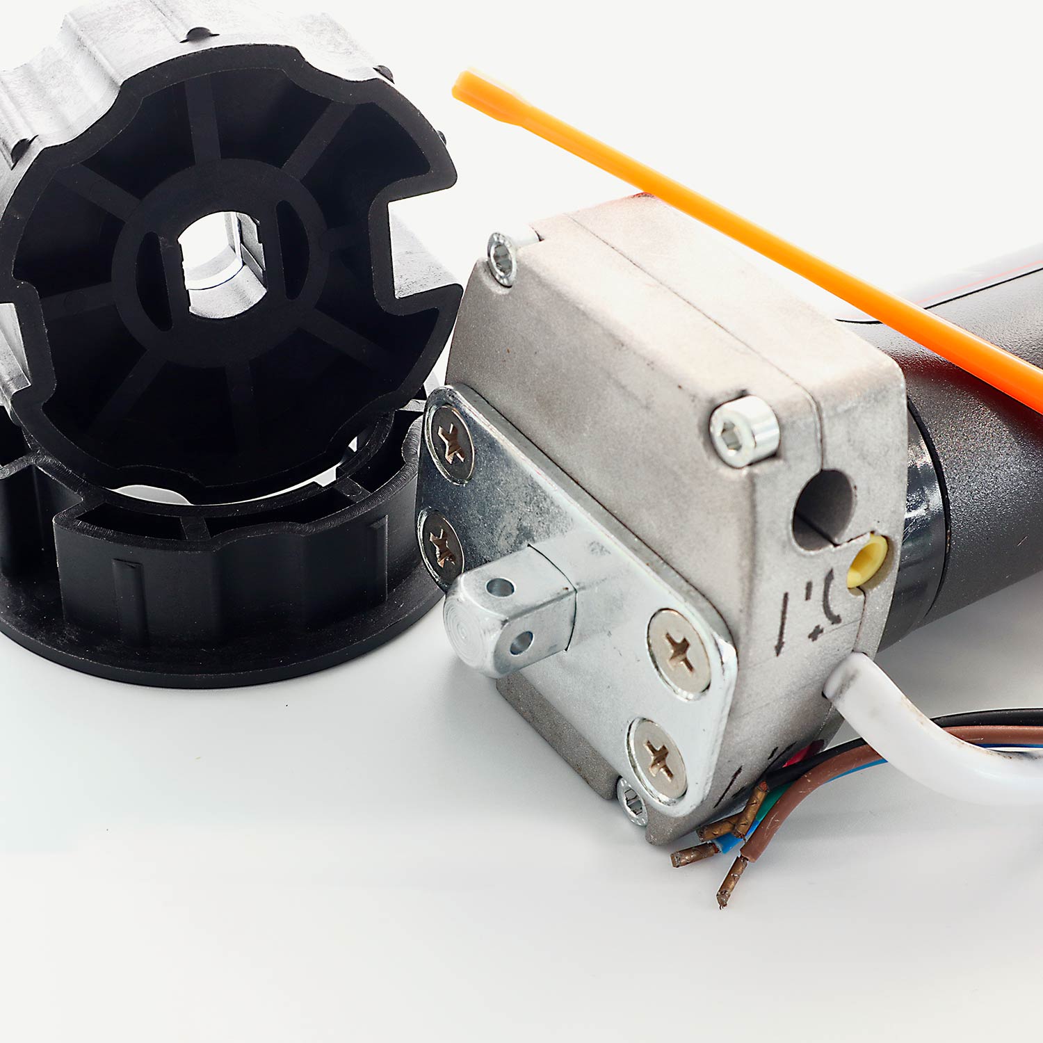 Motore elettrico Tech International serie SOS con manovra di soccorso e finecorsa meccanico