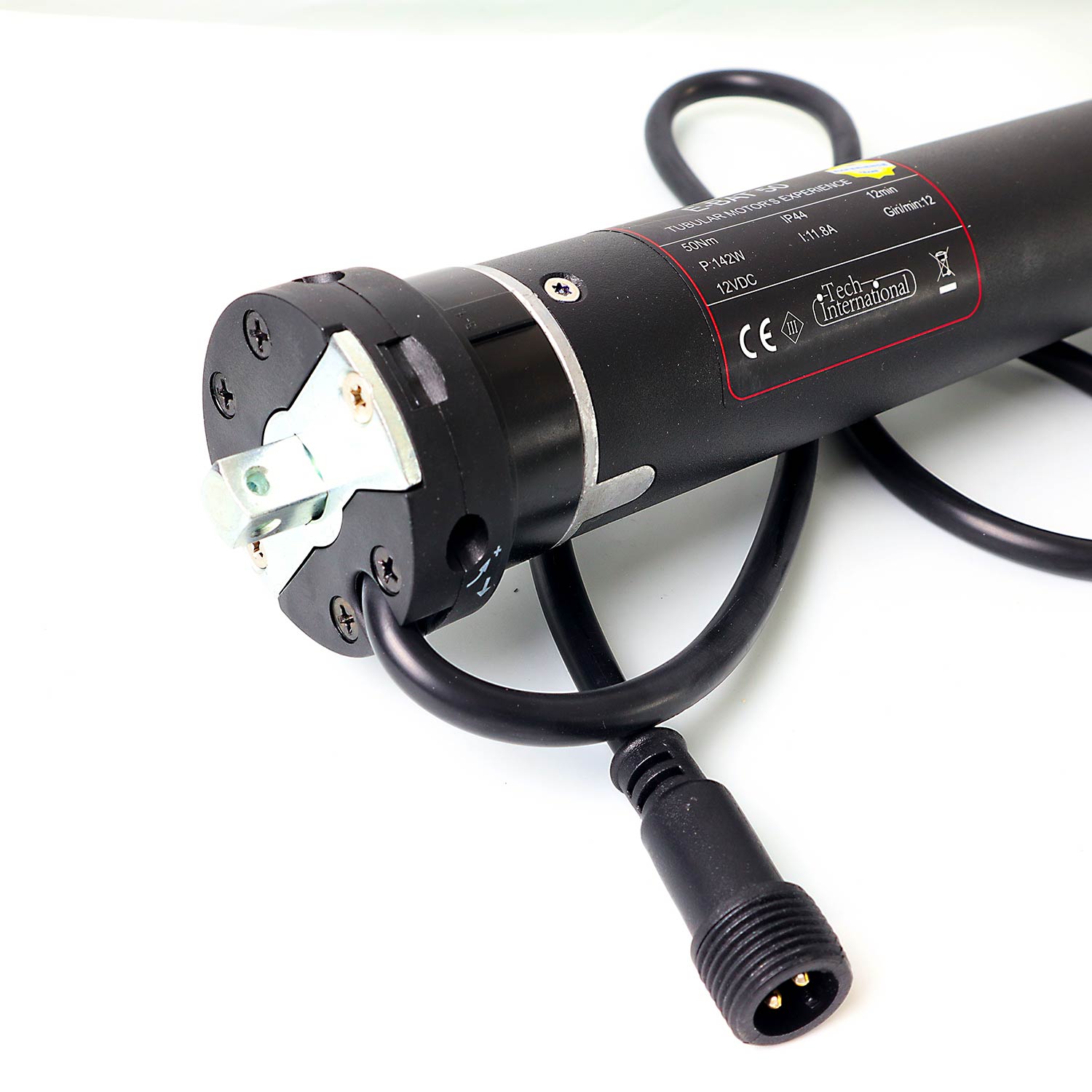 Motore Tech International E-Bat con batteria ricaricabile esterna, finecorsa meccanico e telecomando per tapparelle e tende