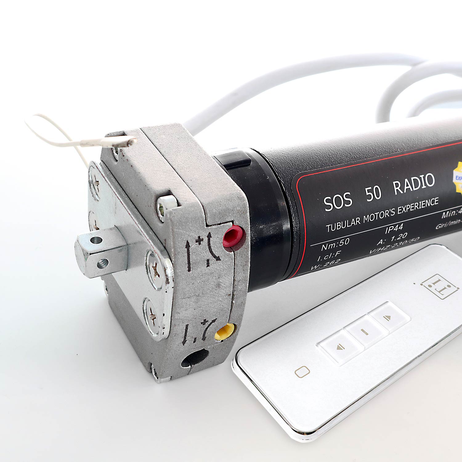 Motore elettrico Tech International SOS Radio con finecorsa meccanico manovra di soccorso e telecomando