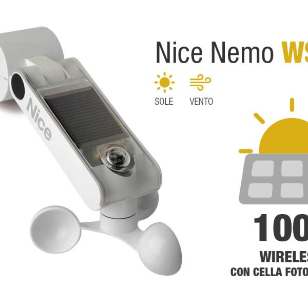 Anemometro Sensore Vento Sole NICE NEMO WSCT per tende e tapparelle