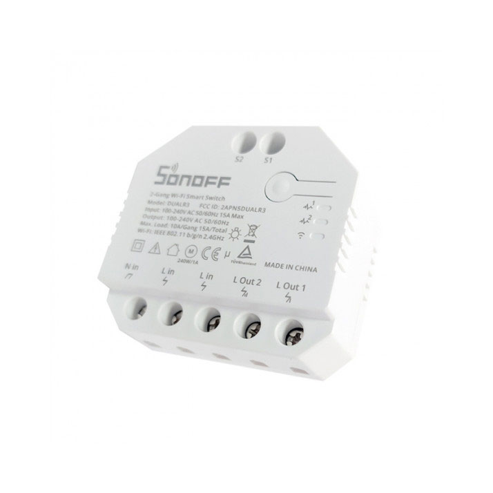 Relè wifi SONOFF DUAL R3 per automazione domestica tapparelle e tende