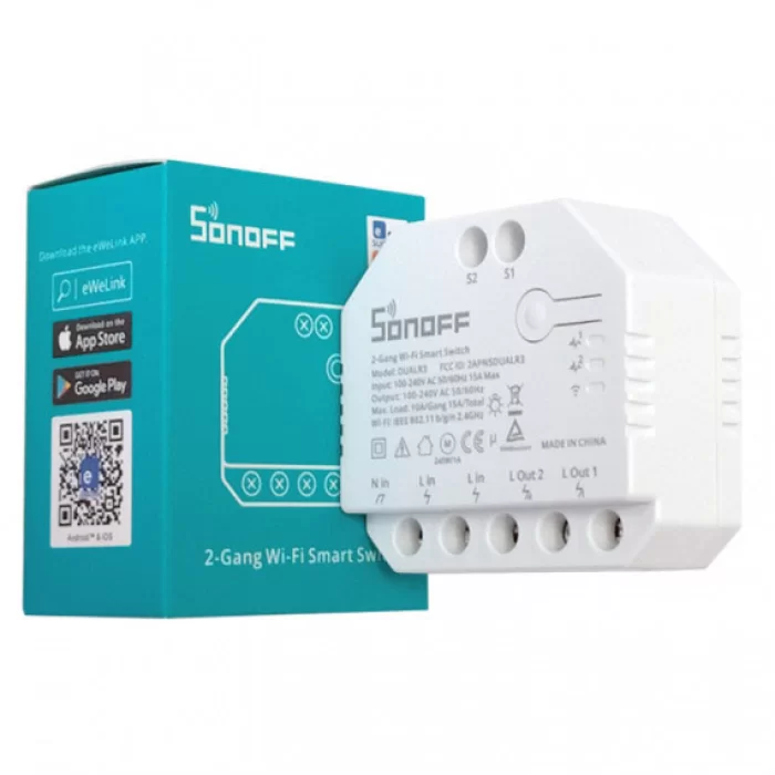 Relè wifi SONOFF DUAL R3 per automazione domestica tapparelle e tende