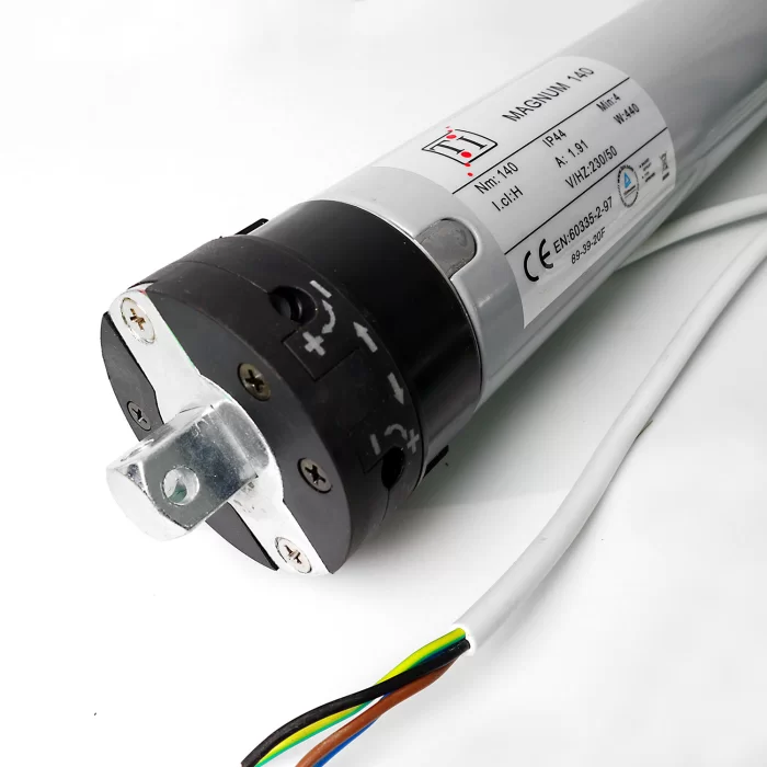 Motore potente Tech International serie MAGNUM con finecorsa meccanico per grandi tapparelle e serrande